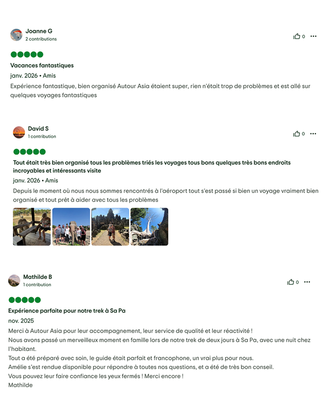 Avis vérifiés de nos voyageurs sur TripAdvisor