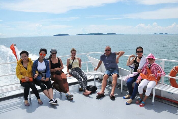 Touristes en bateau Superdong Con Dao