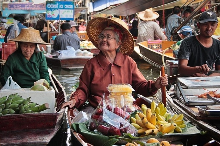 le marché flottant de Damnoen Saduak