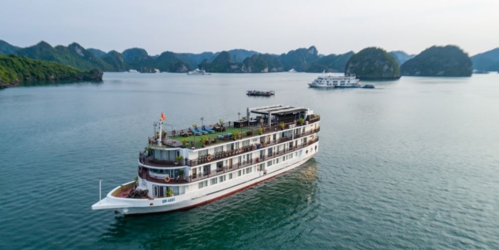 La croisière bateau Amanda dans la baie dHalong