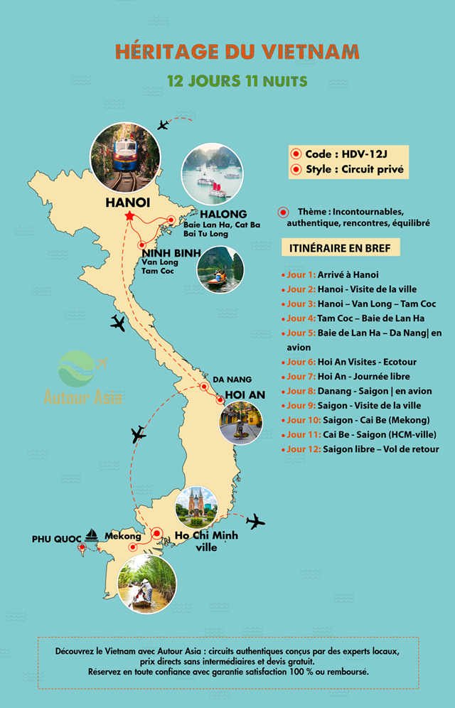 Héritage du Vietnam 12 jours 11 nuits