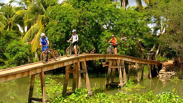 Balade à vélo dans le delta du Mékong